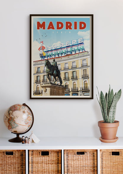 Tio Pepe Madrid, Spain - Vintage Travel Poster