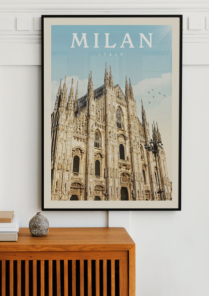 Milan, Italy - Vintage Travel Poster