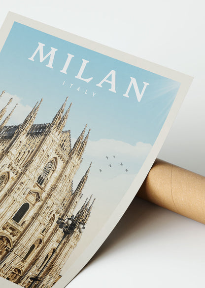 Milan, Italy - Vintage Travel Poster