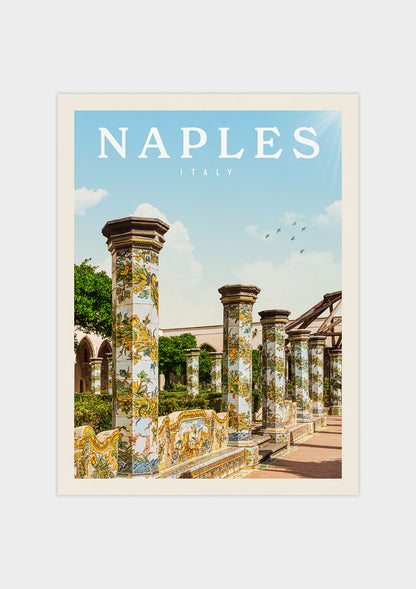 Naples, Italy - Vintage Travel Poster