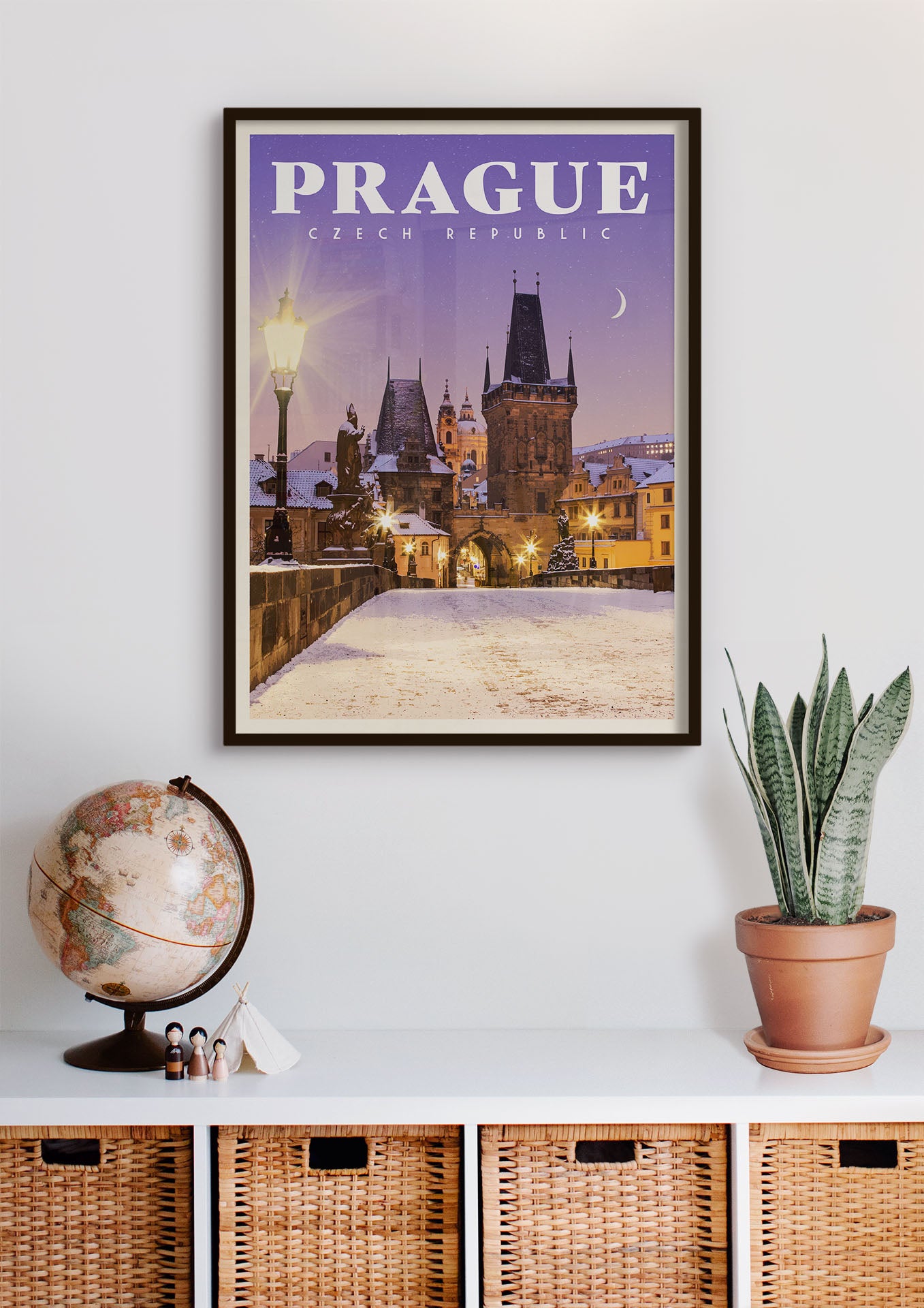 Prague, Czech - Vintage Travel Poster