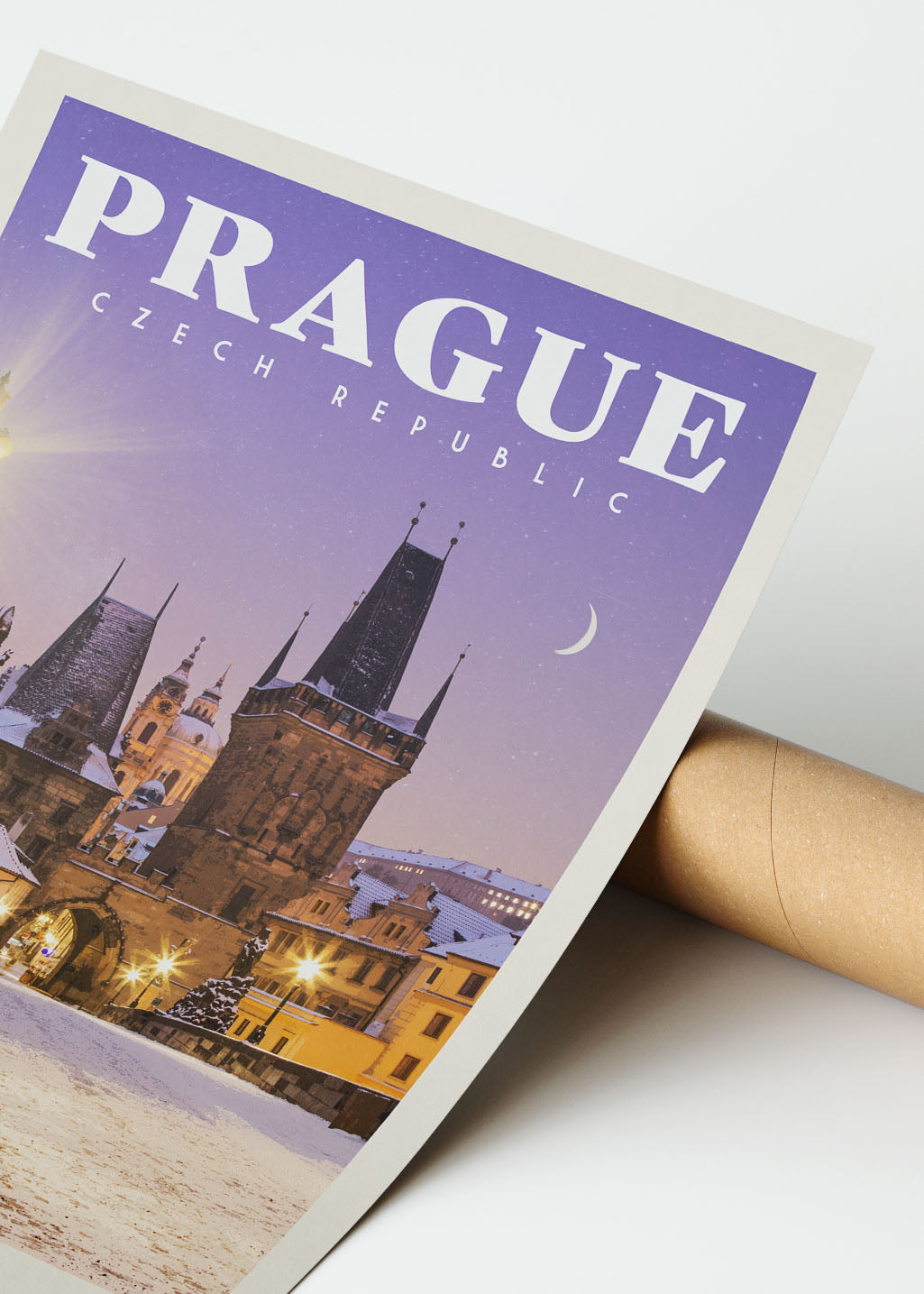 Prague, Czech - Vintage Travel Poster