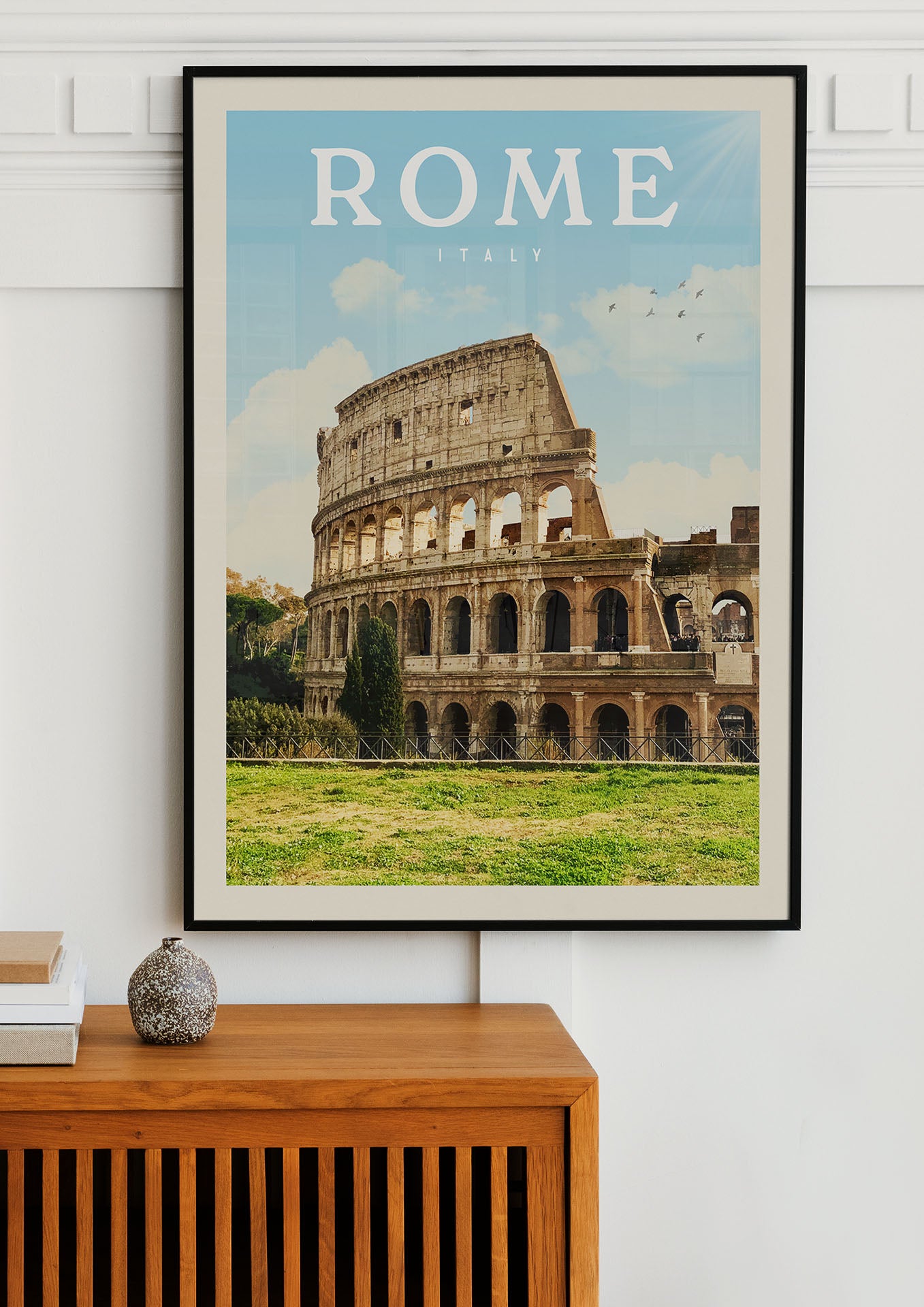 Rome, Italy - Vintage Travel Poster