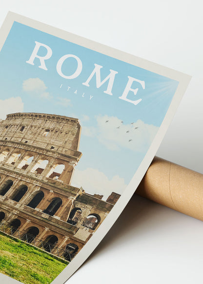 Rome, Italy - Vintage Travel Poster