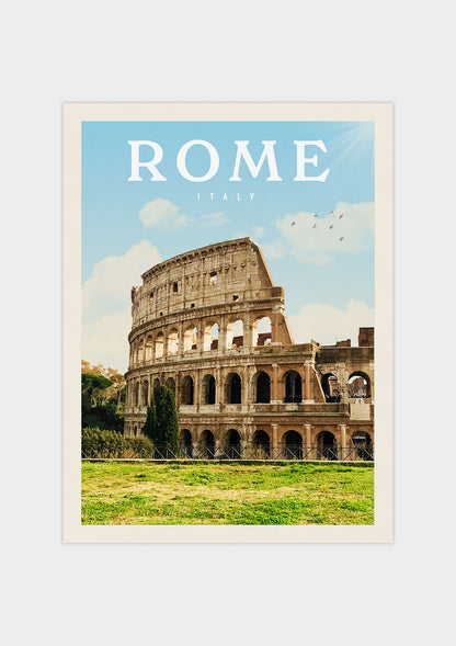Rome, Italy - Vintage Travel Poster