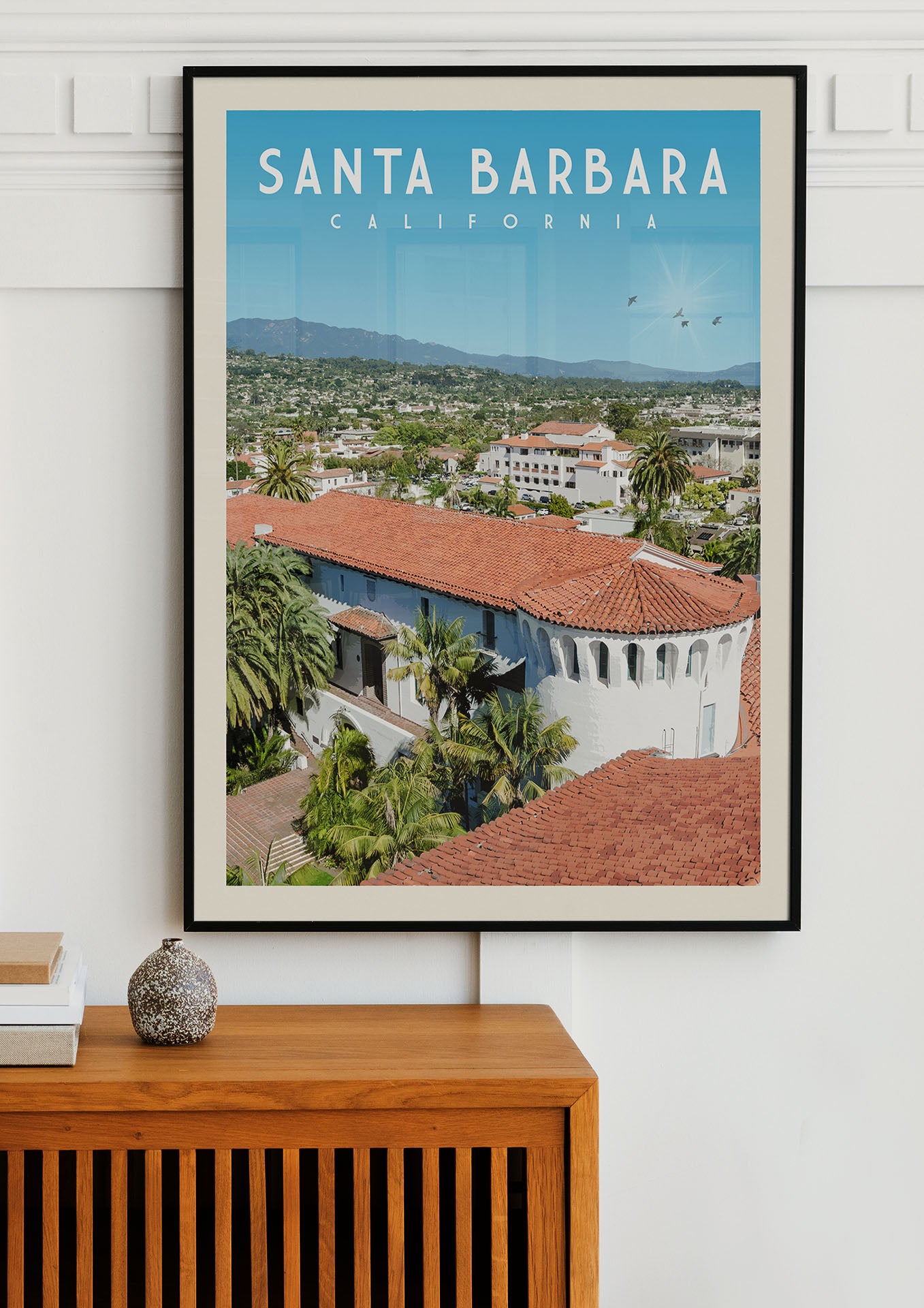 Santa Barbara, California - Vintage Travel Poster