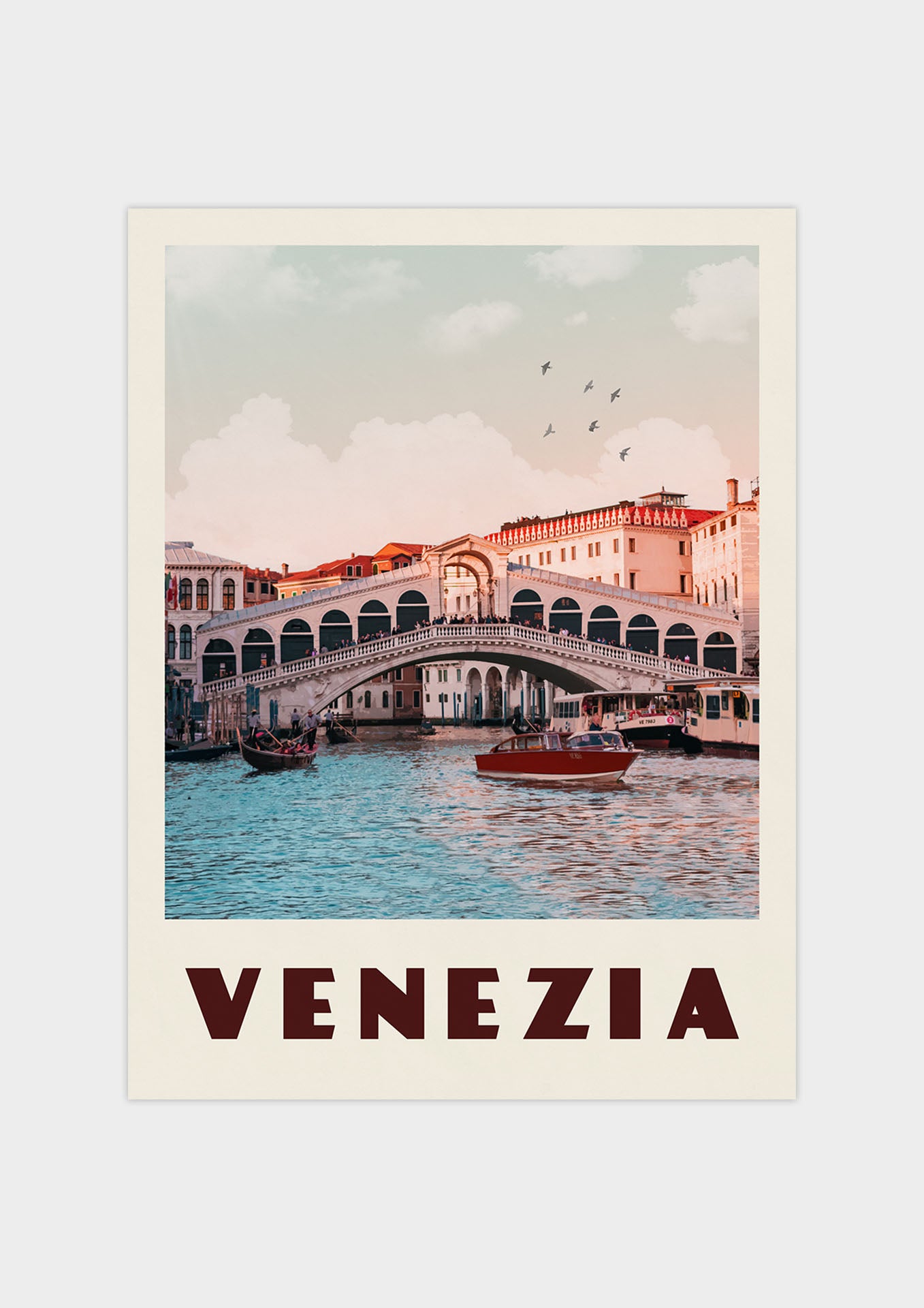 Venice, Italy - Vintage Travel Poster