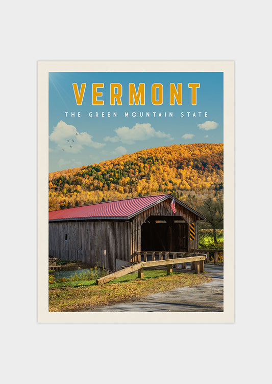 Vermont Vintage Wall Art Travel Poster | Vintaprints