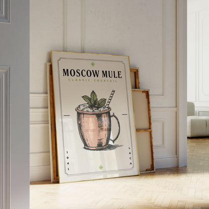 Moscow Mule - Minimalist Cocktail Poster