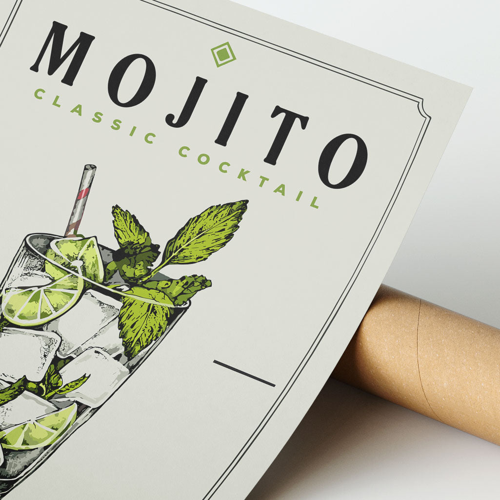 Mojito - Minimalist Cocktail Poster