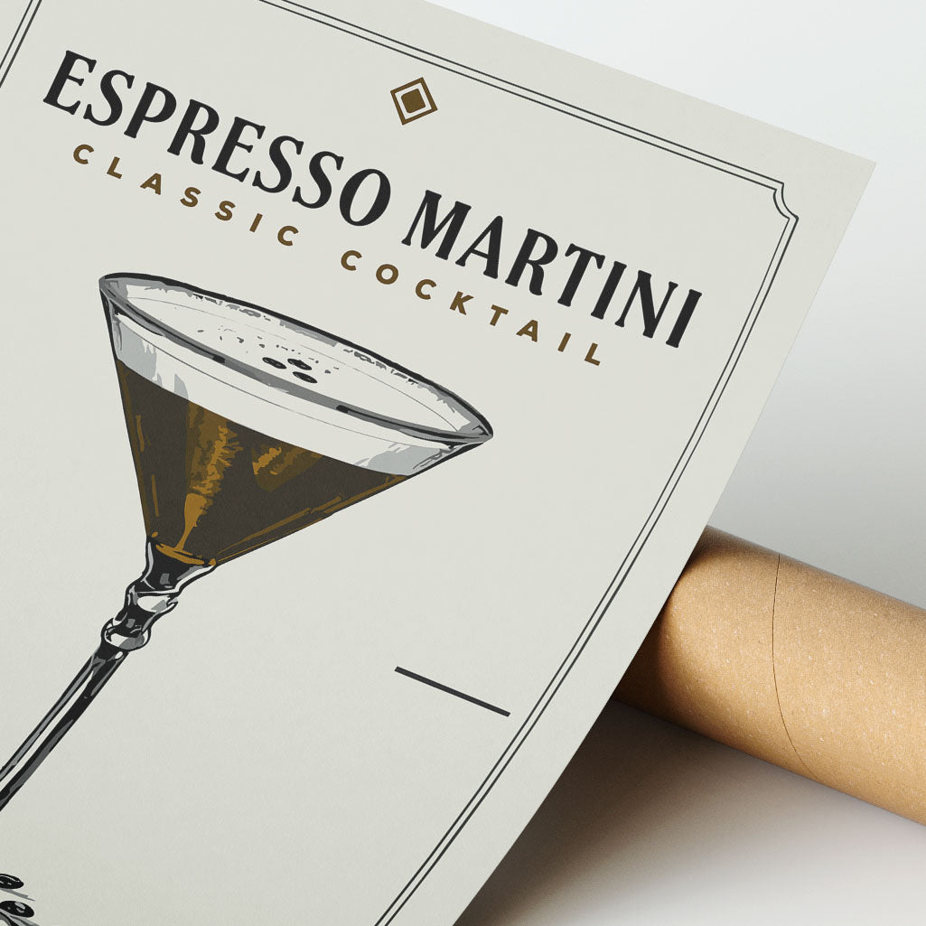 Espresso Martini - Minimalist Cocktail Poster