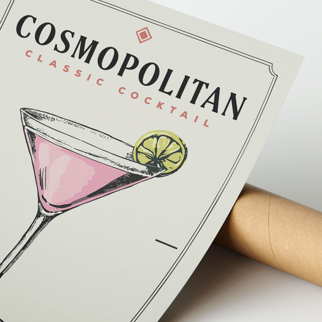 Cosmopolitan - Minimalist Cocktail Poster