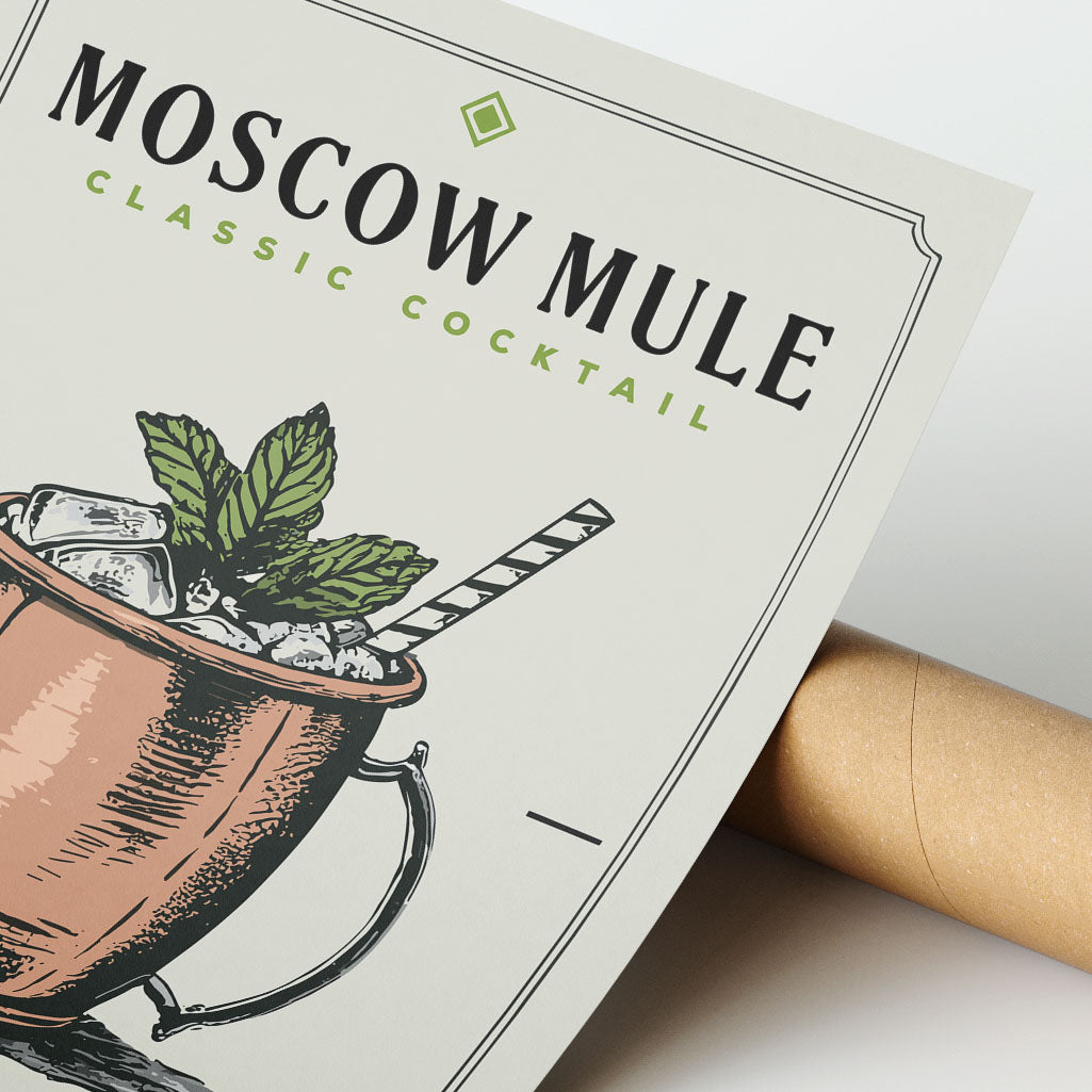 Moscow Mule - Minimalist Cocktail Poster