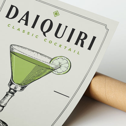 Daiquiri - Minimalist Cocktail Poster